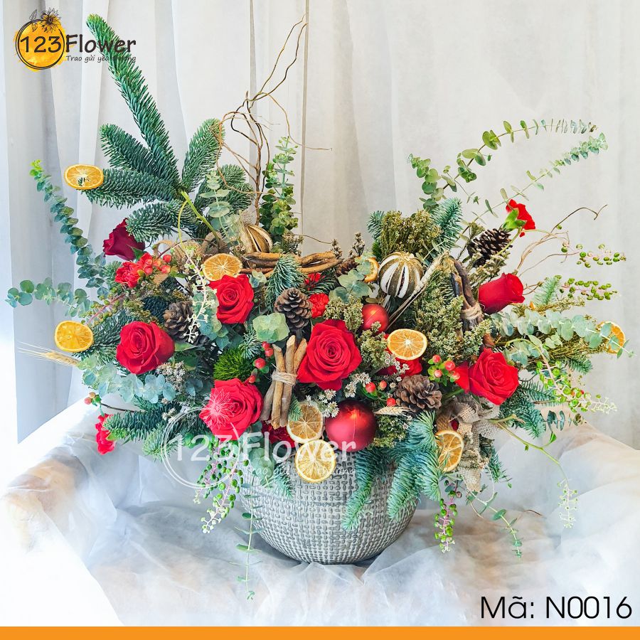 Bình hoa Noel 16
